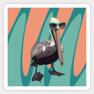 Summer Vibes Pelican Magnet